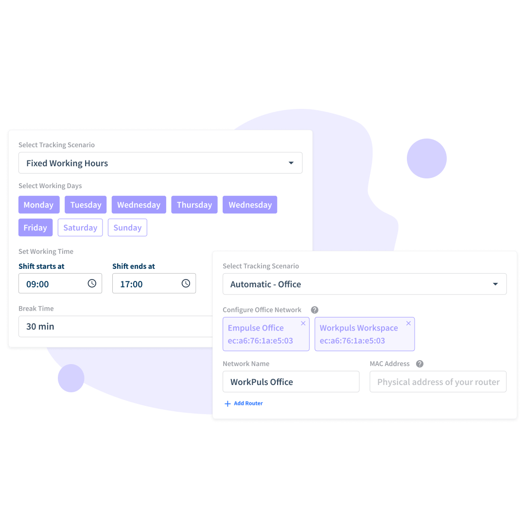 employee tracking - working hours