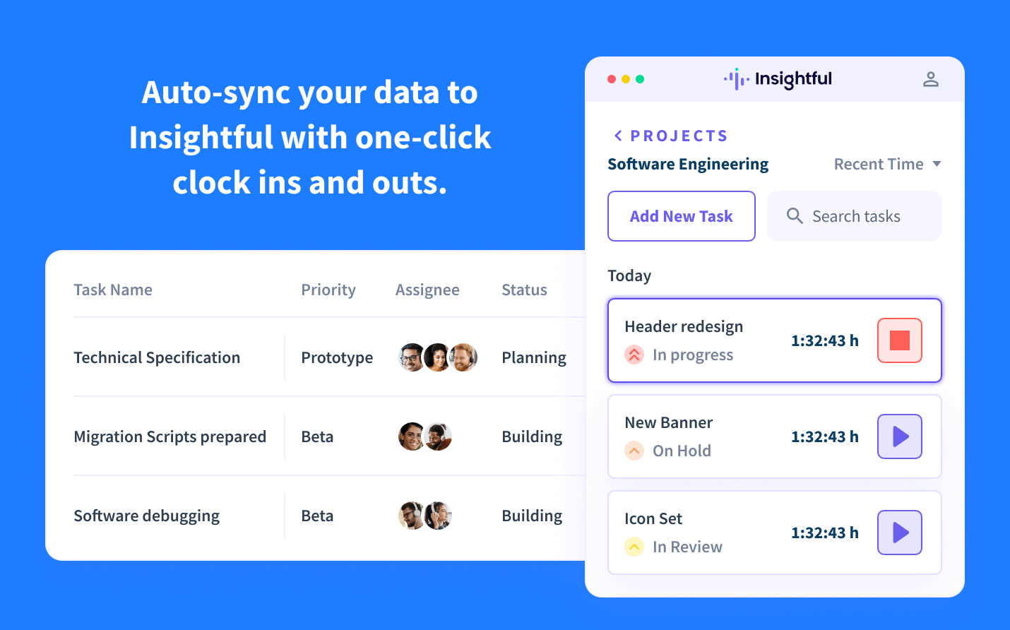 track the time spent on GitHub boards and cards with the Insightful Timer