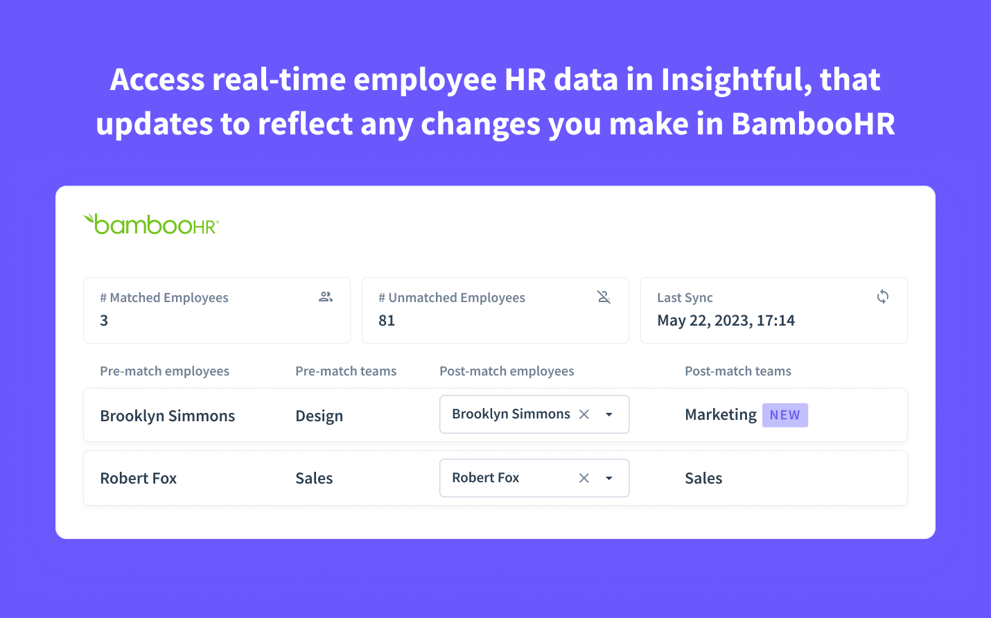 enriched employee data in Insightful 